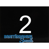Nummernschild selbstklebend, 40 x 30 mm, Type 2, Kunststoff schwarz gl�nzend