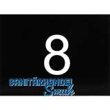 Nummernschild selbstklebend, 40 x 30 mm, Type 8, Kunststoff schwarz gl�nzend