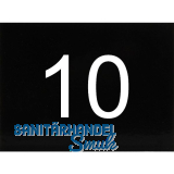 Nummernschild selbstklebend, 40 x 30 mm, Type 10, Kunststoff schwarz gl�nzend