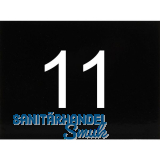 Nummernschild selbstklebend, 40 x 30 mm, Type 11, Kunststoff schwarz gl�nzend