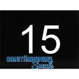 Nummernschild selbstklebend, 40 x 30 mm, Type 15, Kunststoff schwarz gl�nzend