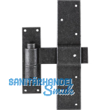 HALC� T�rkreuzband Hall mit Aufschraubkloben, Stahl verzinkt schwarz passiviert