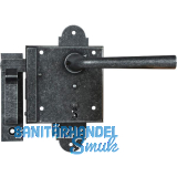 HALC� Schlossset BB, Kastenschlossdr�cker rechts, verzinkt schwarz passiviert