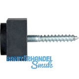 HALC� Wandt�rpuffer 30 x 30 mm, Stahl verzinkt schwarz passiviert