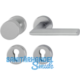 HOPPE Wechselgarnitur STOCKHOLM auf Rosette, Aluminium Edelstahl-Effekt