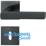 HOPPE Dr�ckergarnitur DALLAS auf Flachrosetten BB, Edelstahl schwarz matt