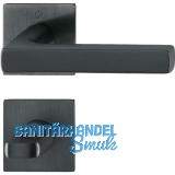 HOPPE Dr�ckergarnitur DALLAS auf Flachrosetten WC, Edelstahl schwarz matt