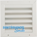 UPMANN Wetterschutzgitter eckig zum Einbauen 195 x 195 mm Alu wei� RAL 9010