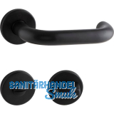 HOPPE Dr�ckergarnitur PARIS auf Rosette WC, 37 - 42 mm, Edelstahl schwarz matt