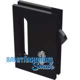 Glasschiebet�rschloss B94 mit Bogenriegel, PZ, Aluminium schwarz