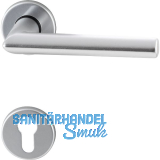 Dr�ckergarnitur TURIN - auf Rosette PZ, 38 - 42, Aluminium silber eloxiert