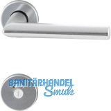 Dr�ckergarnitur TURIN - auf Rosette WC, 38 - 42, Aluminium silber eloxiert