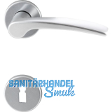 Dr�ckergarnitur TRIEST - auf Rosette BB, 38 - 42, Aluminium silber eloxiert