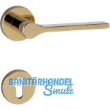 MARCHESI Dr�ckergarnitur ZADAR auf Rosette PZ, 38-45 mm, Zamak messingf�rbig