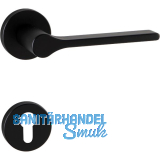 MARCHESI Dr�ckergarnitur ZADAR auf Rosette PZ, 38-45 mm, Zamak schwarz matt