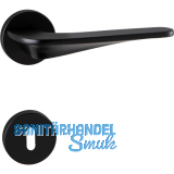 MARCHESI Dr�ckergarnitur LJUBLJANA auf Rosette BB, 38-45 mm, Zamak schwarz matt