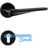 MARCHESI Dr�ckergarnitur LJUBLJANA auf Rosette PZ, 38-45 mm, Zamak schwarz matt