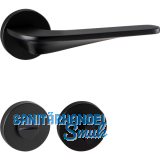 MARCHESI Dr�ckergarnitur LJUBLJANA auf Rosette WC, 38-45 mm, Zamak schwarz matt