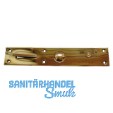 Tasterschnapper mit Messingtaster, Platte 192 x 35 mm, Messing poliert