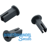 Hoppe Aufsteckh�lsen-Set f�r WC-Stifte, Kunststoff schwarz