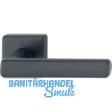 HOPPE Dr�ckerhalbgarnitur DALLAS eckig, Vierkant 10/72 mm, Edelstahl schwarz