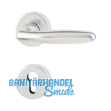 Dr�ckergarnitur VERONA auf Rosette PZ, T�rst�rke 37 - 47, silber eloxiert