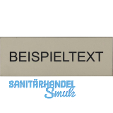 Beschriftungsschild mit Gravur, Kunststoff hellbeige/Schrift schwarz