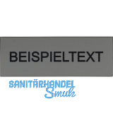 Beschriftungsschild mit Gravur, Kunststoff edelstahl geb�rstet/Schrift schwarz