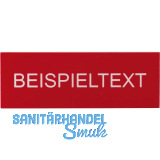 Beschriftungsschild mit Gravur, Kunststoff rot/Schrift wei�