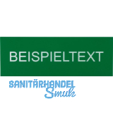 Beschriftungsschild mit Gravur, Kunststoff gr�n/Schrift wei�