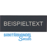 Beschriftungsschild mit Gravur, Kunststoff basaltgrau/Schrift wei�