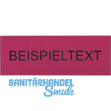 Beschriftungsschild mit Gravur, Kunststoff pink/Schrift schwarz