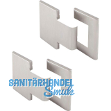 Abdeckkappenpaar zu Duscht�rband 8015BTJC,Aluminium Edelstahl satiniert