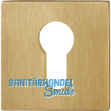 HOPPE Zylinderrosette flach mit St�tznocken, eckig, Edelstahl messingfarben matt