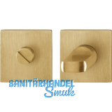 HOPPE WC-Rosette flach mit St�tznocken, eckig, Edelstahl messingfarben matt