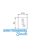 MACO Sprossenkupplung z. Aufschrauben f. Sprossenkreuz, Kunststoff dunkelbraun
