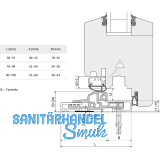 Dichtung T�rschwelle f�r TRANSIT 58 - 76, 2500 mm, silber eloxiert
