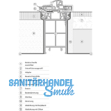 Unterf�tterungsprofil f�r T�rschwelle TRANSIT 58 - 76, 6000 mm, Kunststoff wei�