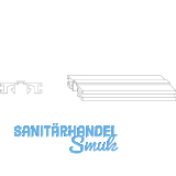 Adapter f�r Unterf�tterungsprofil, 5000 mm, Kunststoff schwarz