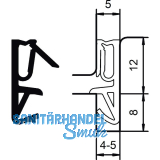 Haust�rdichtung DS 6922a, Silikon graphitgrau