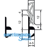 Stulpdichtung S 6544, Kunststoff schwarz