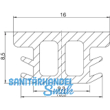 Stulpdichtung S 3117f, Kunststoff silber