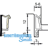 Fl�gelfalz- und �berschlagdichtung SP6865, Kunststoff wei�
