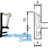 Fl�gelfalzdichtung SP 6850, Kunststoff schwarz