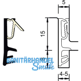 Fl�gelfalzdichtung SP 7715, Kunststoff schwarz