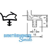 T�ranschlagdichtung S 6615, Kunststoff wei�