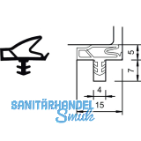 T�ranschlagdichtung S 6699a, Kunststoff schwarz
