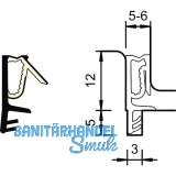 Fl�gelfalzdichtung SP 7603, Kunststoff graphitgrau