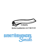 Dichtungsprofil selbstklebend, Typ P, Kunststoff wei�, 1 St�ck = 7,5 Meter