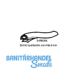 Dichtungsprofil selbstklebend, Typ D, Kunststoff braun, 1 St�ck = 7,5 Meter